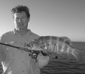 The author with one of the trout that absolutely scoffed a Honey Pot Prawnstar Original.